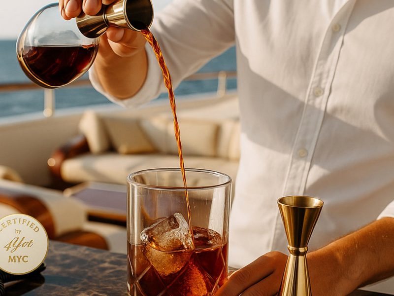 Mid-Range Open Bar (Cert. by 4yot MYC) — Velvet Yachts