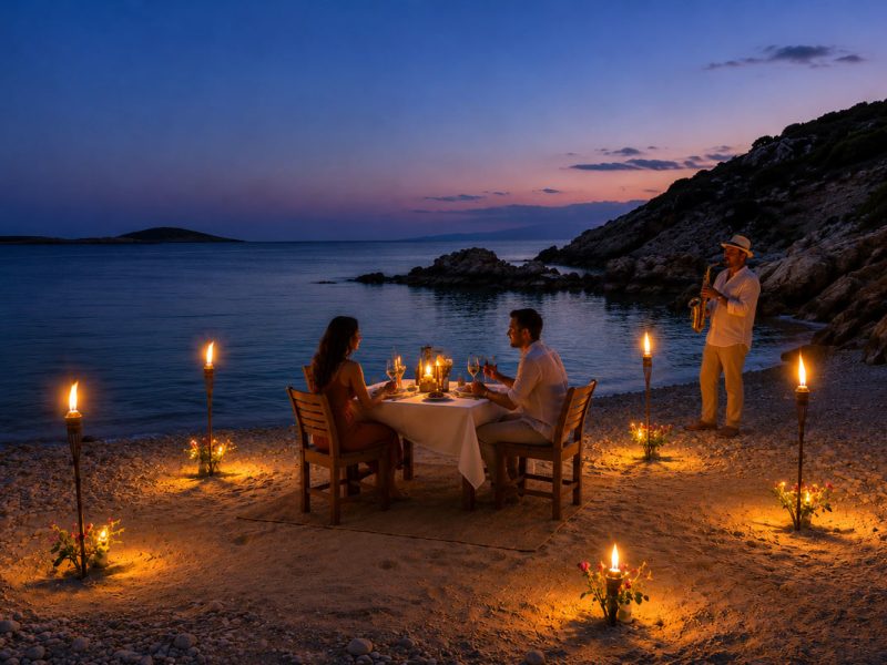 Romantic Dinner on a Secret Beach — Velvet Yachts