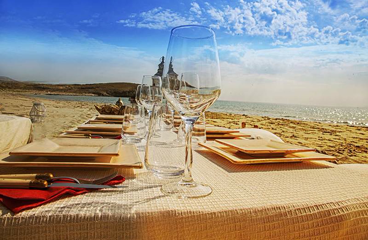 Food Feast on a Secret Beach