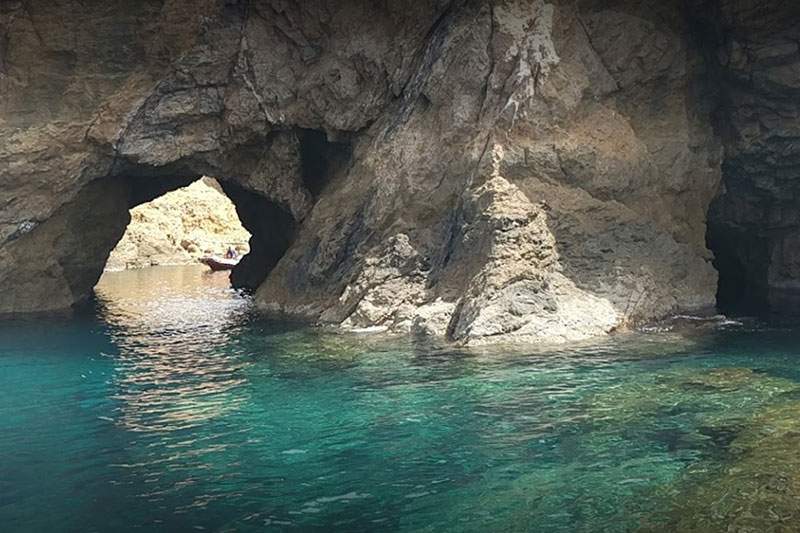 Mykonos to Caves of Tragonisi (weather permitted) & Famous Beach Bars — Velvet Yachts